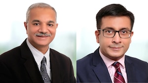 Derecha: Prasad Meduri, Director General, Odgers Berndtson India; Izquierda: Kaushik Dasgupta, socio y director de práctica de consumo, venta minorista y medios.