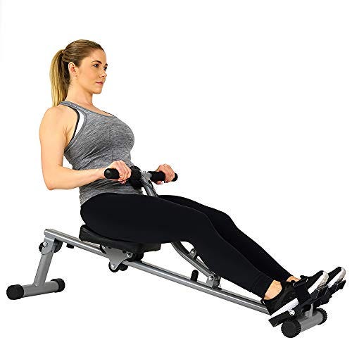 Máquina de remo ajustable compacta
