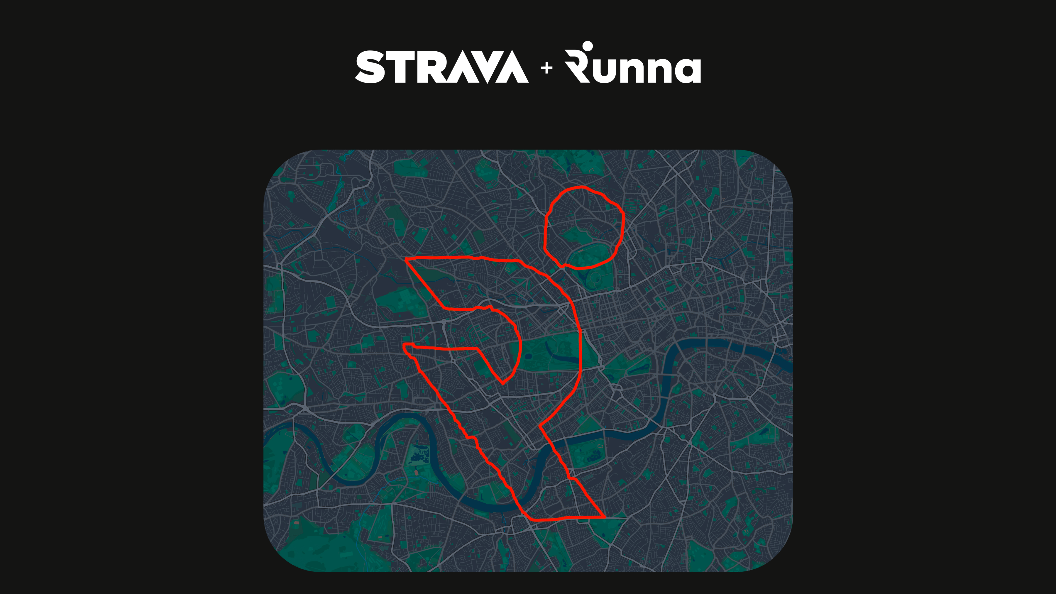 Strava Runna Mapa de compra con logotipo de Runna