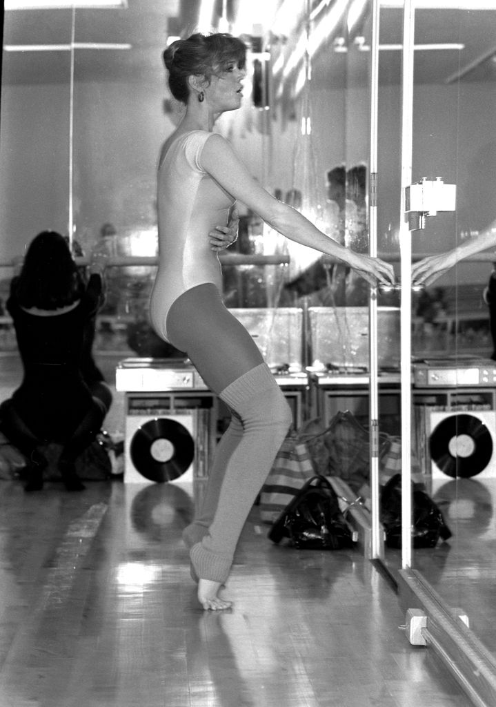 Jane Fonda, California, California, California 'Prospeut' 'Entrenamiento' en el entrenamiento sí. 1979