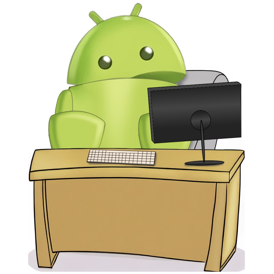 Lloyd de Android Center se sentó en la mesa de la computadora