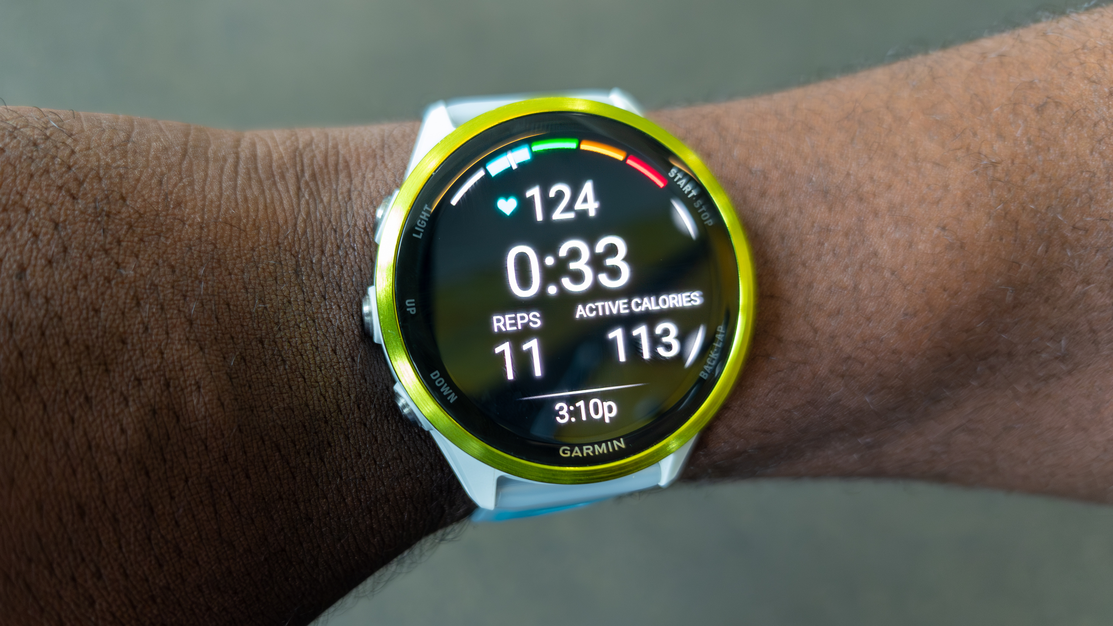 Pantalla del programa Garmin Forerunner 570