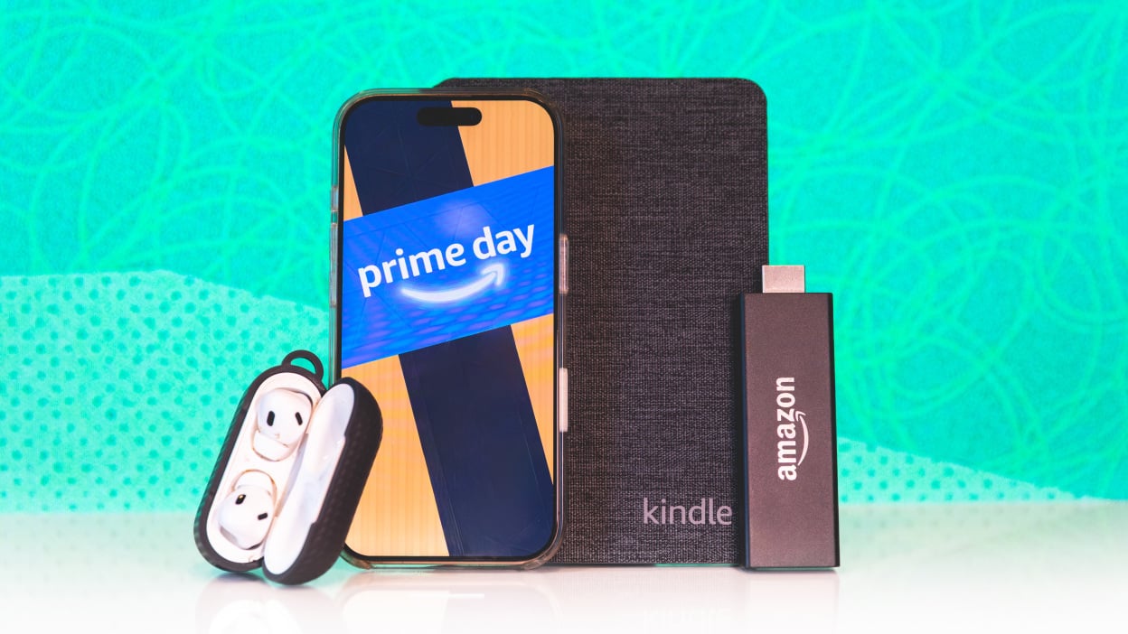Productos de Amazon que tienen un fondo azul y un logotipo en un fondo azul.