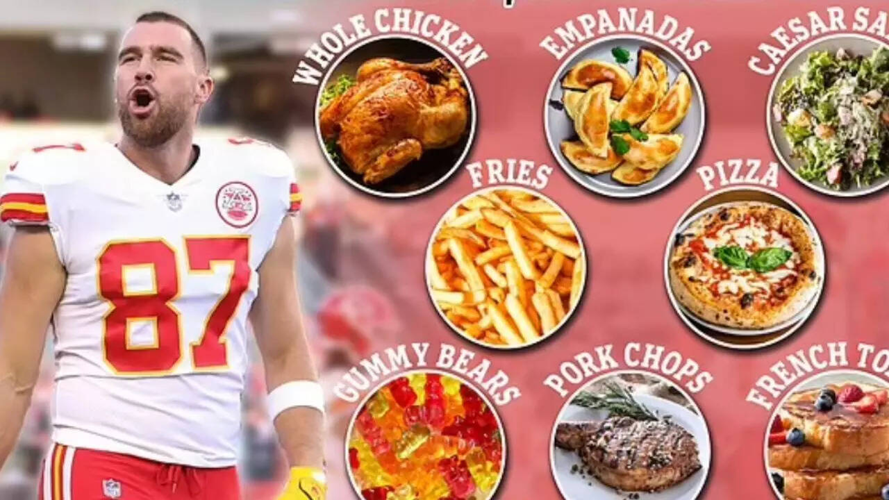 Fuente: Daily Mail Travis Kelce Piet: Nutrición profesional de vacaciones desde la infancia