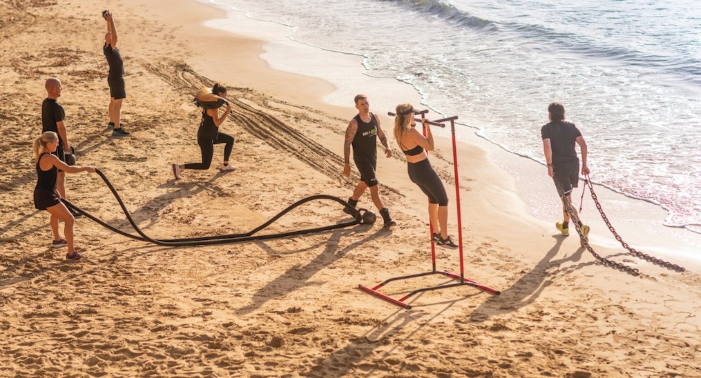 Beach Bootcamp Clase en Mallorca.