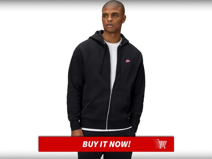 Sudadera con capucha de forro polar con cremallera completa Nike Club para hombre Fitness-Fits-Basic
