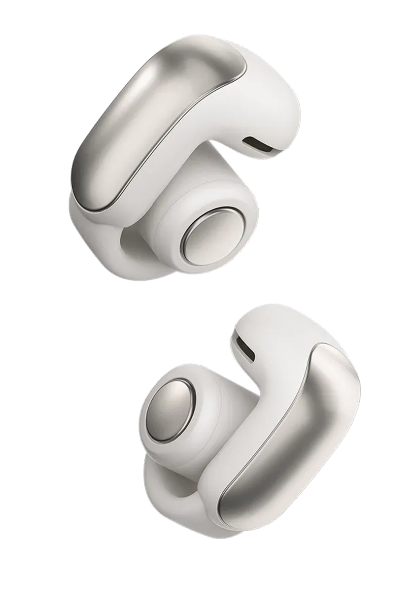 Bose Ultra Open Headphones - Auriculares Bluetooth de oído abierto con sonido abierto para iluminación, diseño con clip para mayor comodidad, resistentes al agua, hasta 48 horas de tiempo de reproducción, niebla blanca