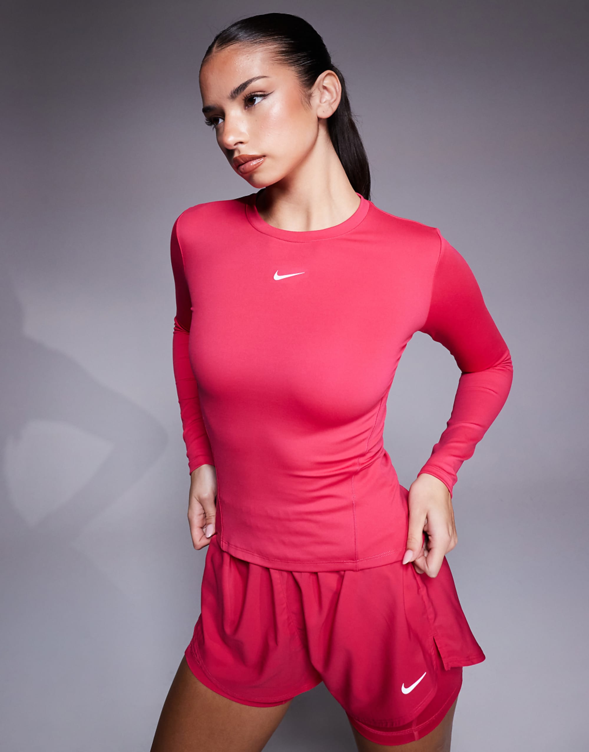 Chaqueta rosa de manga larga Dri-Fit Training de Nike One