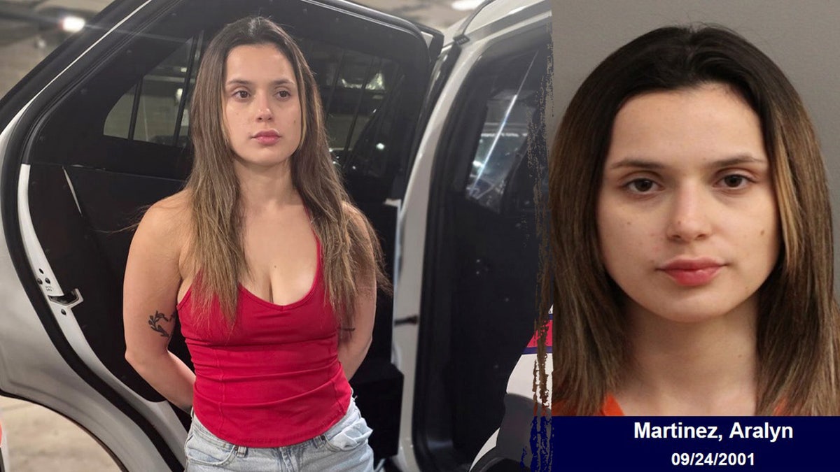Aralyn Martínez en una foto dividida