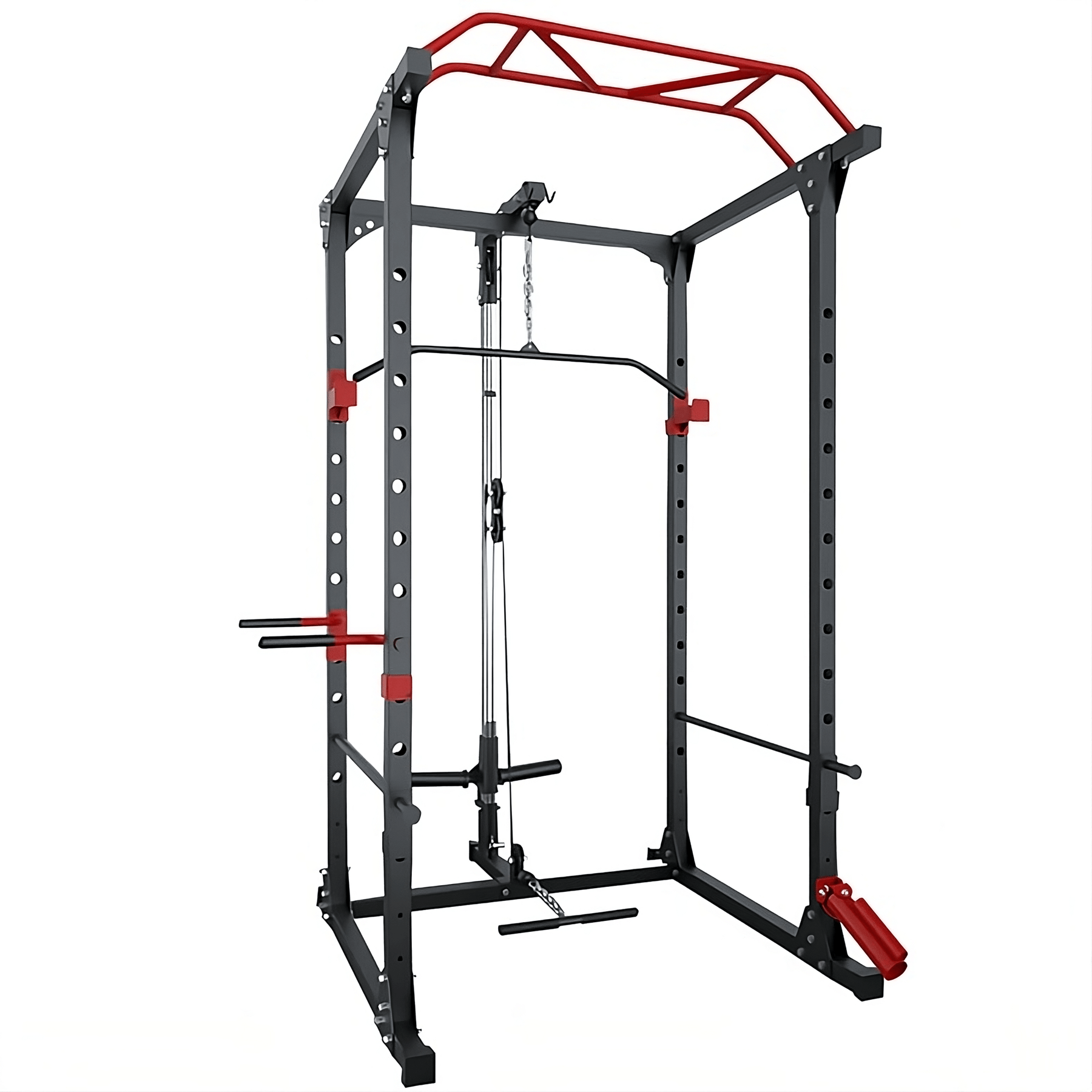 Rejilla para sentadillas (jaula eléctrica con sistema de polea de cable) - Strongway Gym Supplies