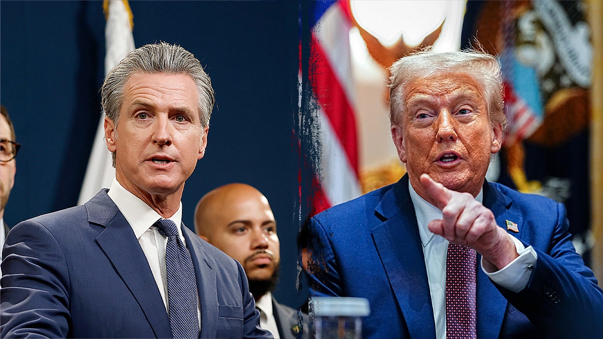 Gavin Newsom y Donald Trump en una imagen compuesta
