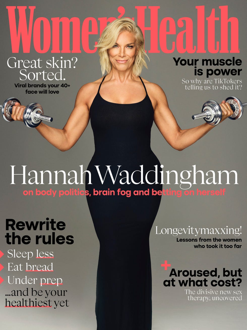 portada de revista con temas de salud y fitness