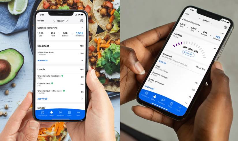 Imágenes que destacan la aplicación MyFitnessPal.
